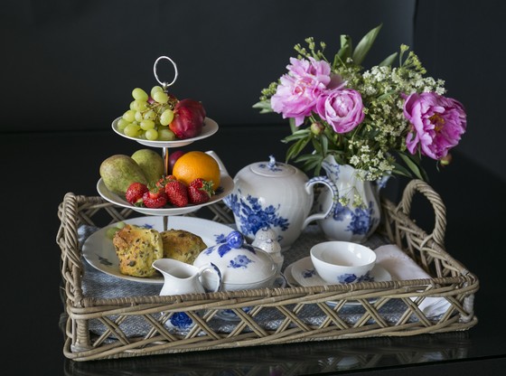  Morgenmadsbakke med Royal Copenhagen Blå Blomst