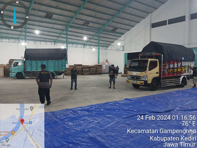 Sinergitas TNI-Polri Kawal Pergeseran Surat Suara Pemilu 2024 dari PPK ke KPU Kabupaten Kediri