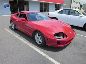 1995 Toyota Supra as it came to us for restoration at Almost Everything Auto Body