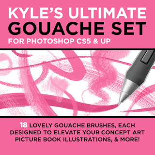 89VFX Kyle's Ultimate Gouache Set For Photoshop CS5 & Up