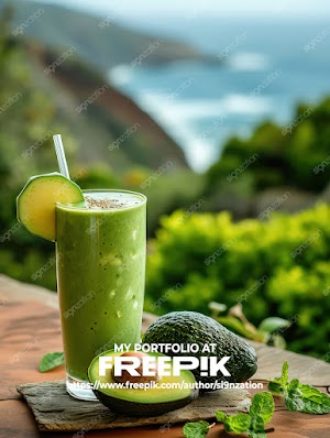 Tasty avocado smoothie in a glass