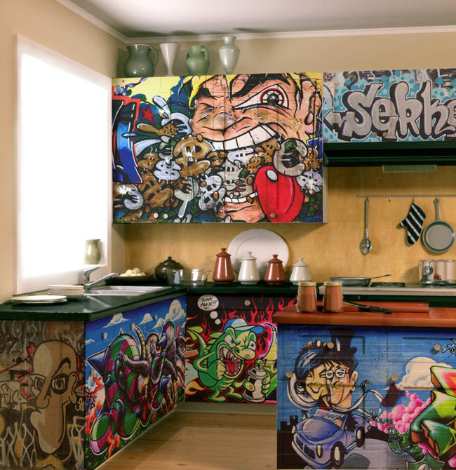 Graffiti Art Designs Ideas In Kitchen