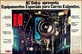 propaganda  equipamentos para carros AC Delco - 1977, AC Delco anos 70, equipamentos para carros década de 70, peças automoveis anos 70, Oswaldo Hernandez,