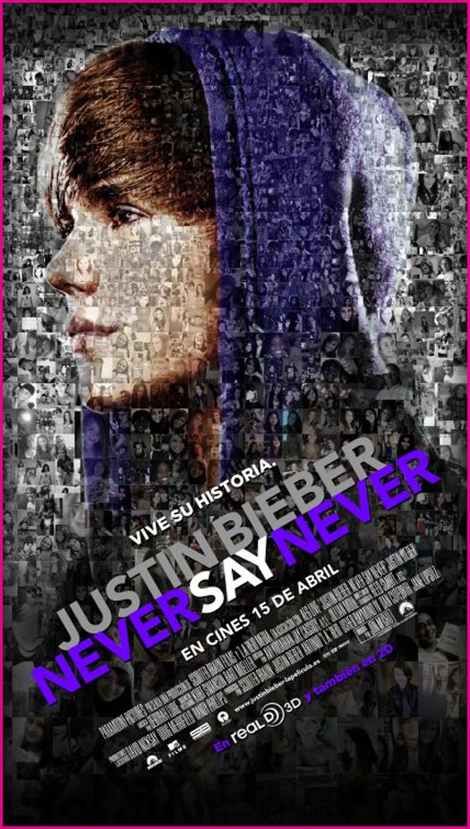 Justin Bieber Never Say Never Movie Cover. justin bieber never say never