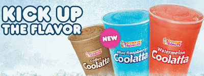 Dunkin' Donuts New Blue Raspberry Coolatta