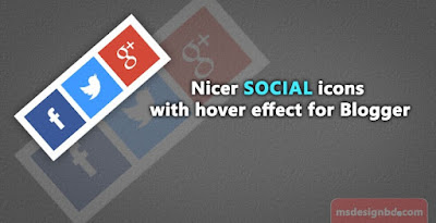 Blogger social icons with hover effect 