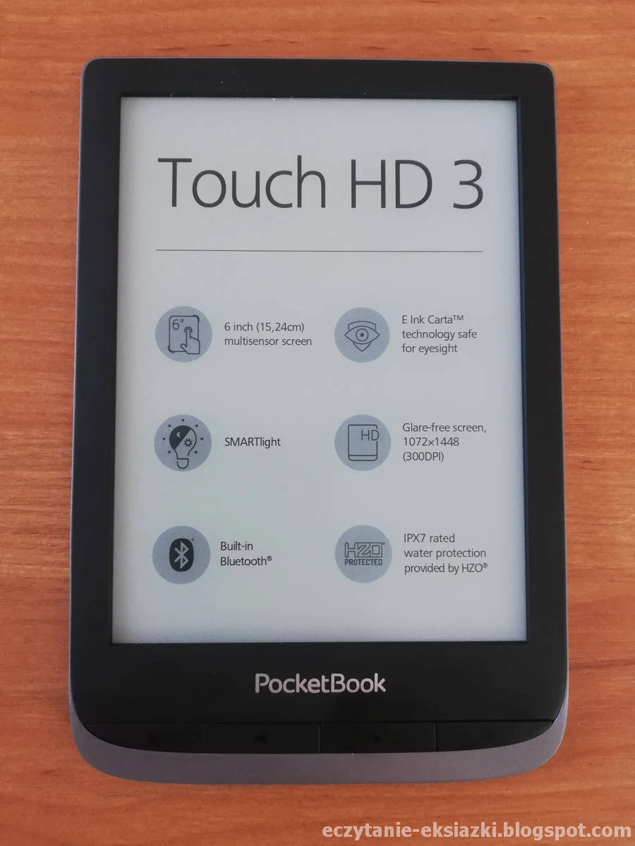 PocketBook Touch HD 3 - ekran i front obudowy