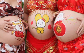 Pregnant Women Body Painting