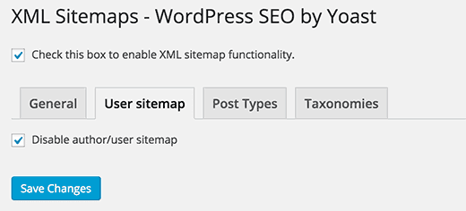 XML Sitemaps(User Sitemap) - WordPress SEO by Yoast