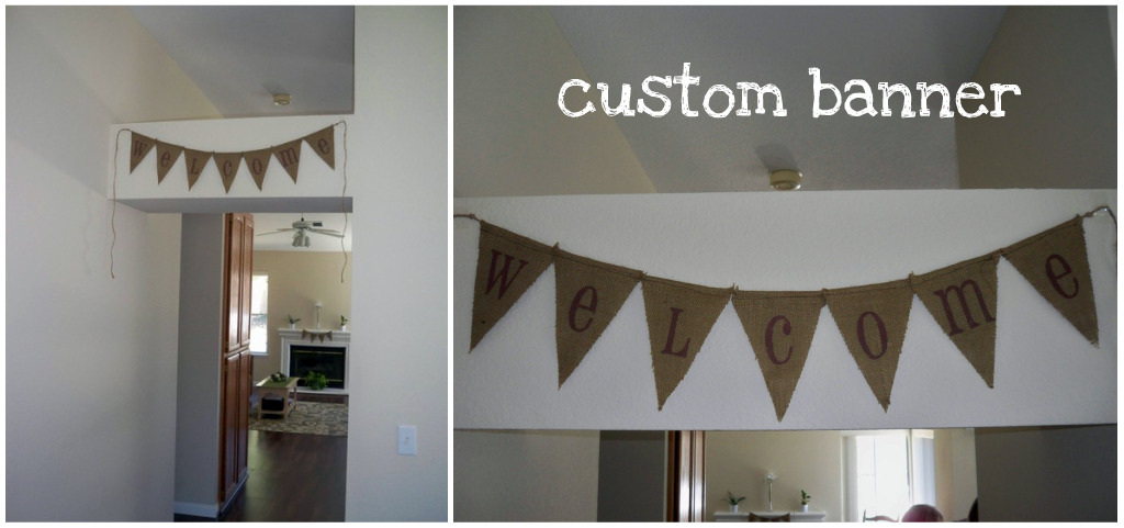 As part of our Burlap and Barbecue inspiration we had custom burlap banners