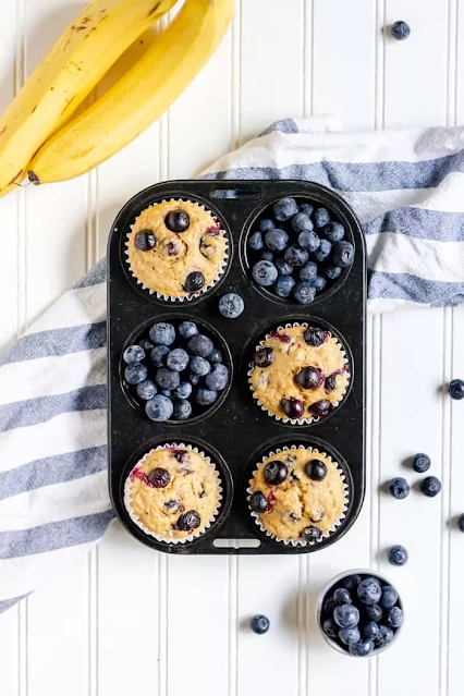 gluten free blueberry banana muffins