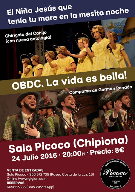 OBDC y Canijo en Chipiona este Domingo