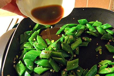 Sauce Being Poured into Stir-fry