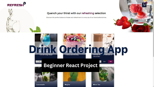 Step-by-step guide to create a react simple drink ordering app and shopping cart for beginners