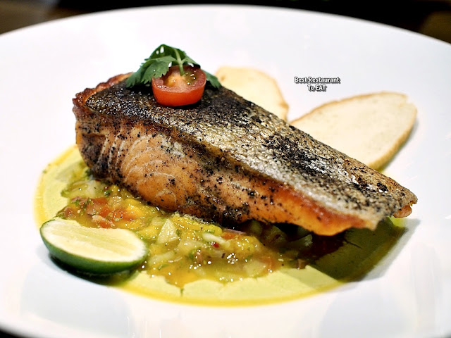 TOMMY THONGCHAI JAYA ONE  Menu - Pan-Seared Salmon Trout With Mango Salsa