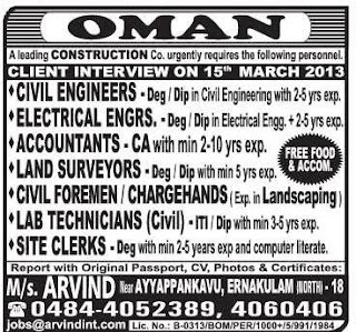 Engineers visa for Oman