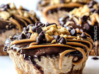 ALMOST NO BAKE MINI CHOCOLATE PEANUT BUTTER PIES