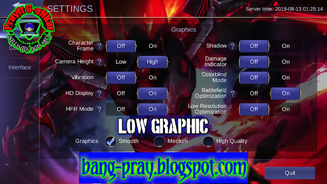 Cara Setting Drone View Patch X.Borg Low Graphic