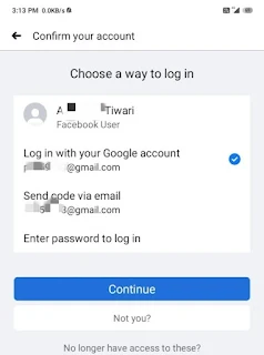 choose a way to log in