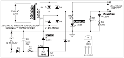 Mobile Phone Battery Charger Circuit