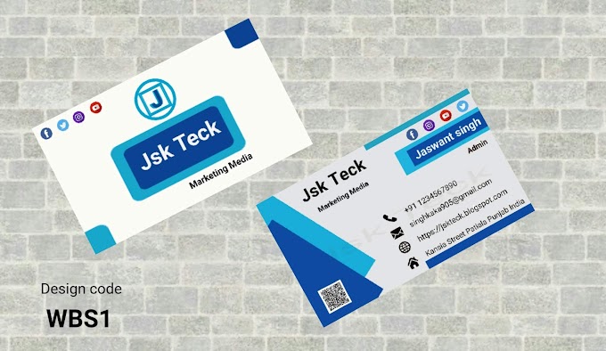 2 sided business card designs with QR code