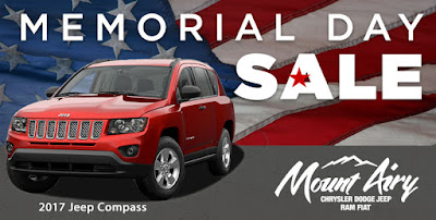Car Sales, Memorial Day Sale, Mount Airy, Mount Airy Chrysler Doge Jeep Ram, Mount Airy Jeep dealer, Summer Begins, Summer Kickoff, Summer Vacation, Support Our Troops