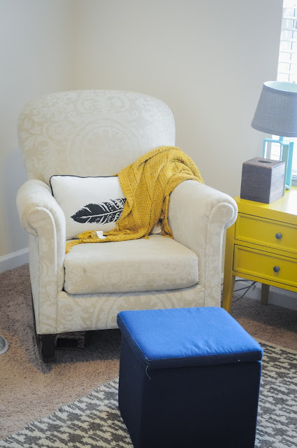 Reading or Nursing Corner with Upholstered Rocking Chair