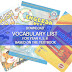 Download Vocabulary List For Year 4,5 & 6 Based On The Textbook