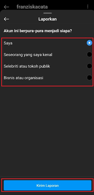Cara Report Akun Instagram 2