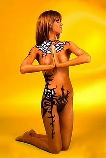 body art paintings, Body Paintings, Country Theme, Painted girl, Painted Sexy Girls 