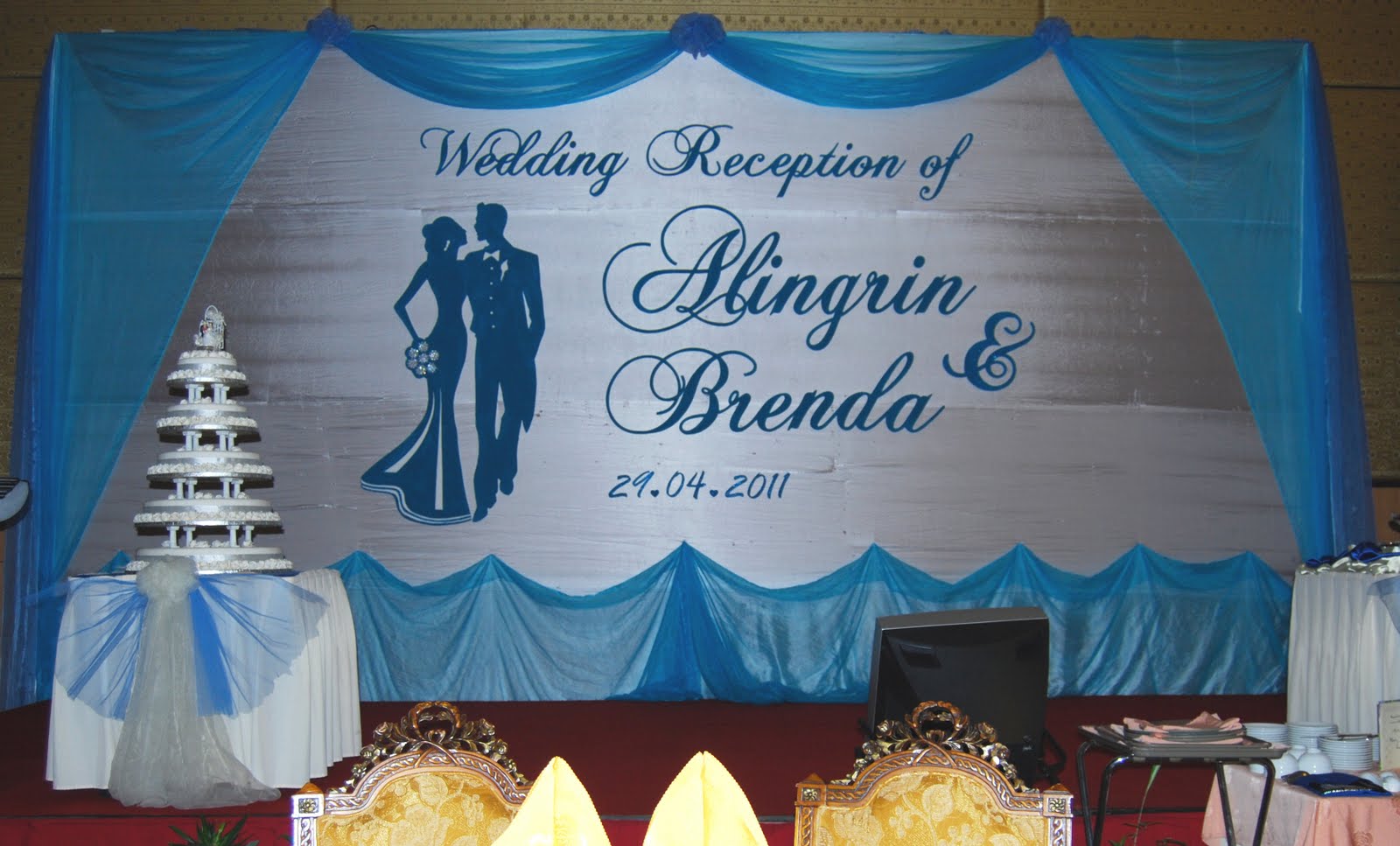 Wedding backdrop for Alingrin