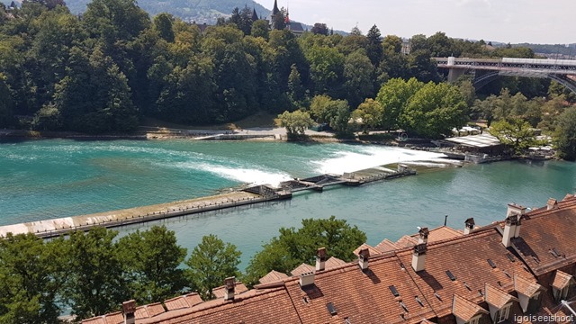 Bundesterrasse offering good views of the Aare River 
