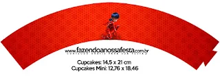 Miraculous Ladybug Free Printable Cupcake Wrappers.