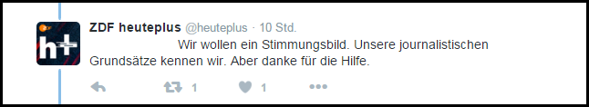 ZDFheuteplus Standartantwort