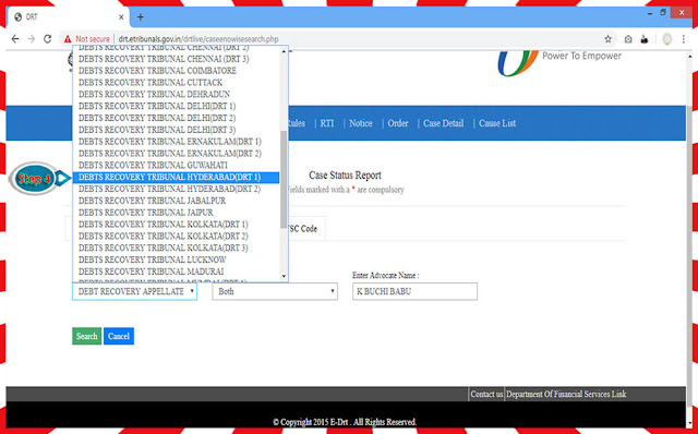 Debts Recovery Tribunal Party Name-Hyd.Advocate K Buchi Babu