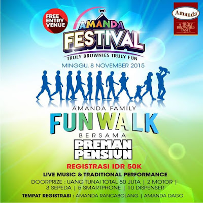 Amanda Family Fun Walk 2015 bersama preman pensiun lomba jalan santai bandung