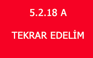 5.2.18 A TEKRAR EDELİM