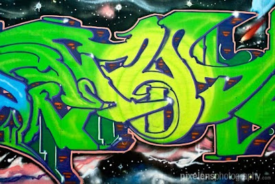 green 3d, graffiti 3d,mural graffiti