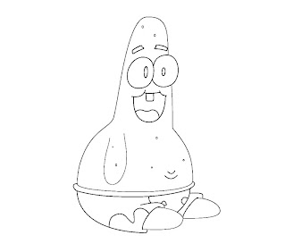 #5 Patrick Star Coloring Page