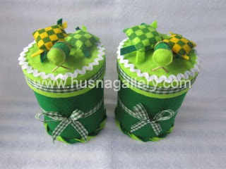 toples cantik unik hias kain flanel tema ketupat lebaran