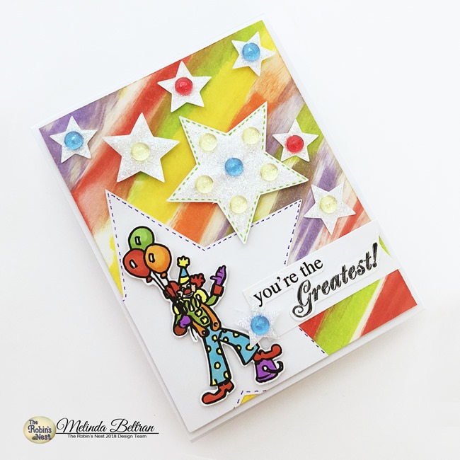 robins nest clown card