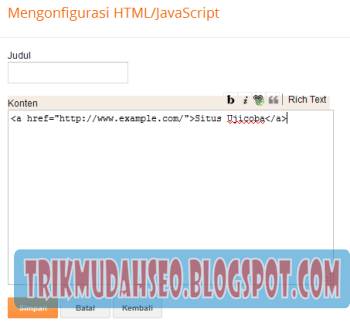 tampilan widget HTML Javascript