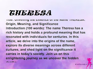 meaning of the name "THERESA"