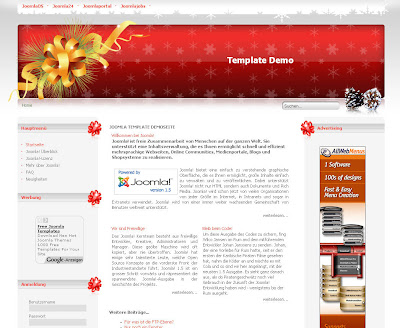 Siteground j15-120 (Christmas Time) - шаблон для Joomla 1.5