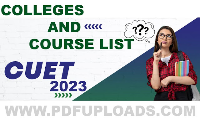 CUET Colleges List and Courses PDF