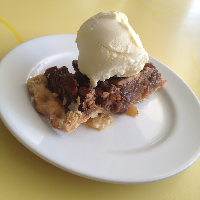 Caramel pecan pie a la mode at Calea