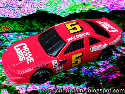Max Dumesny #5 Crane Cams Landrigan's Earthmoving Pizza Hut Racing Champions 1/64 NASCAR diecast blog 1991 1992 1993