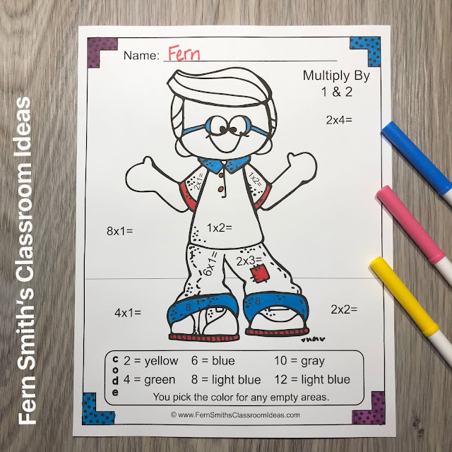 Click Here to Download This Back to School Happy Students Color By Number Multiplication and Division Printables Resource Bundle For Your Class Today!