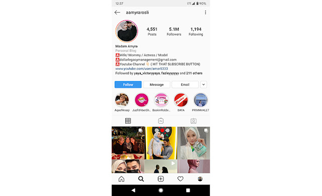 senarai top 10 individu paling ramai followers instagram di malaysia