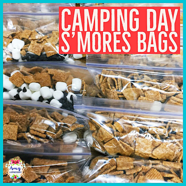 Click here to read all about Camping Day in the classroom.  Find fun read alouds and easy to  implement activities to bring learning to life in your classroom.  {kindergarten, first, second, third, fourth, fifth, 1st, 2nd, 3rd, 4th, 5th, classroom, homeschool}